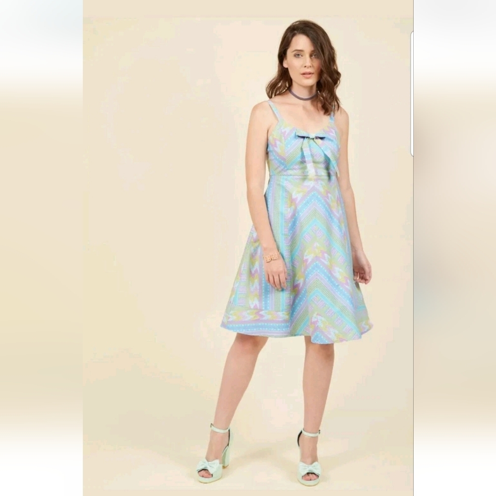 ModCloth Yours To Adore Geometric Midi Dress‎